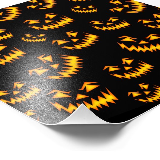 Scary Halloween Faces Foto Afdruk (Hoek)