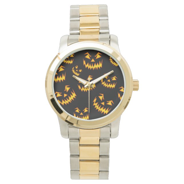 Scary Halloween Faces Horloge (Voorkant)