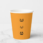 Scary Halloween Faces Papieren Bekers (Achterkant)