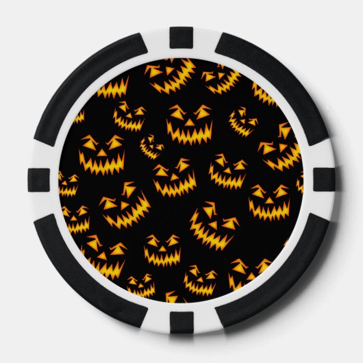 Scary Halloween Faces Poker Chips (Voorkant)