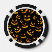Scary Halloween Faces Poker Chips (Achterkant)