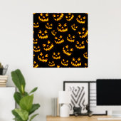 Scary Halloween Faces Poster (Thuiskantoor)