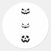 Scary Halloween Faces Ronde Sticker (Voorkant)