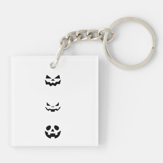 Scary Halloween Faces Sleutelhanger (Achterkant)
