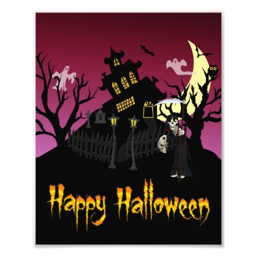 Scary Halloween Foto Afdruk (Voorkant)