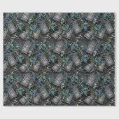 Scary Halloween Grim Reaper grave Stones Cadeaupapier (Vlak)