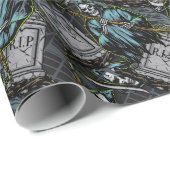 Scary Halloween Grim Reaper grave Stones Cadeaupapier (Rol Hoek)