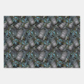 Scary Halloween Grim Reaper grave Stones Inpakpapier Vel (Voorkant 2)