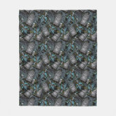 Scary Halloween Grim Reaper Grave Stones Pattern Fleece Deken (Voorkant)