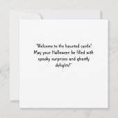 Scary Halloween Haunted Castle Graveyard Feestdagenkaart (Achterkant)
