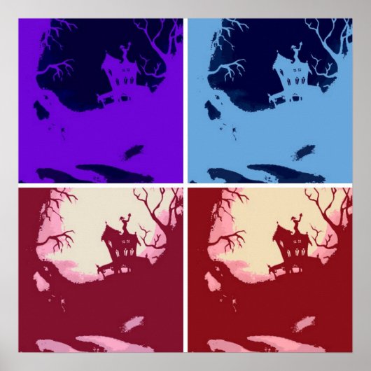 Scary Halloween House Poster (Voorkant)