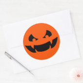Scary Halloween Jack O' Lantern Ronde Sticker (Envelop)