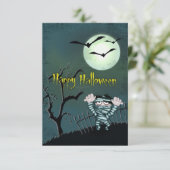 Scary Halloween Kaart (Staand voorkant)