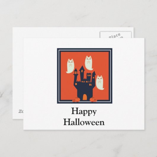 Scary Halloween Night Briefkaart (Voorkant / Achterkant)