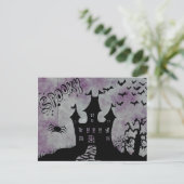 Scary Halloween Night Briefkaart (Staand voorkant)
