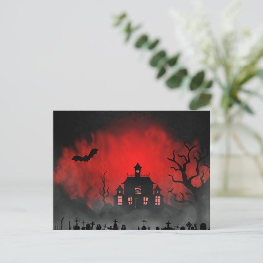 Scary Halloween Night Briefkaart (Staand voorkant)