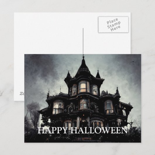 Scary Halloween Night Briefkaart (Voorkant / Achterkant)