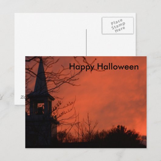 Scary Halloween Night Briefkaart (Voorkant / Achterkant)