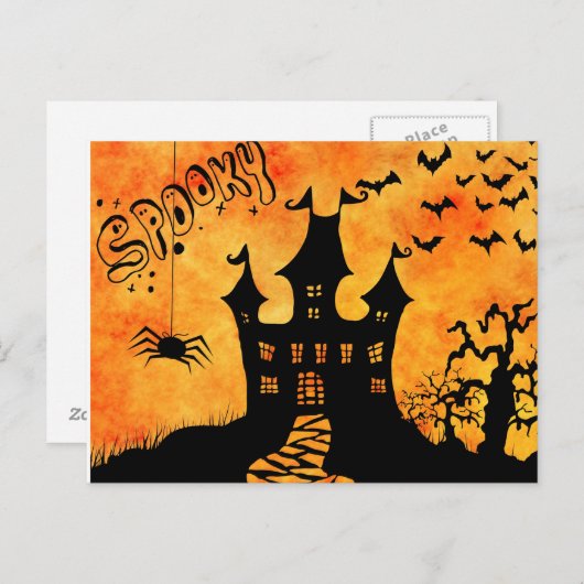 Scary Halloween Night Briefkaart (Voorkant / Achterkant)