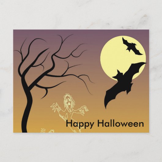 Scary Halloween Night Briefkaart (Voorkant)