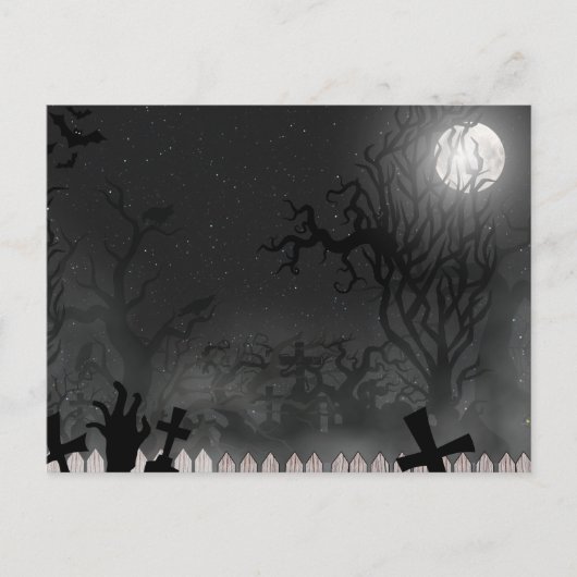 Scary Halloween Night Briefkaart (Voorkant)