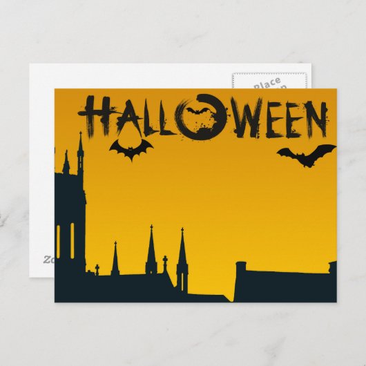 Scary Halloween Night Briefkaart (Voorkant / Achterkant)