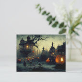 Scary Halloween Night Briefkaart (Staand voorkant)