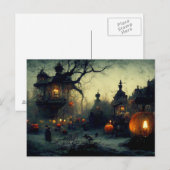 Scary Halloween Night Briefkaart (Voorkant / Achterkant)