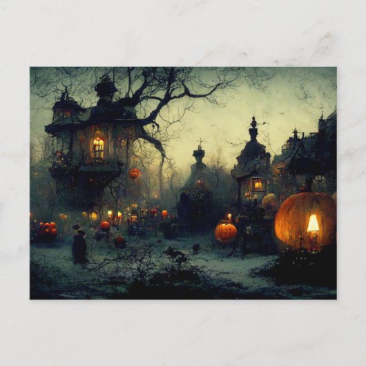 Scary Halloween Night Briefkaart (Voorkant)