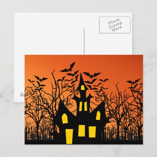 Scary Halloween Night Briefkaart (Voorkant / Achterkant)