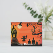 Scary Halloween Night Briefkaart (Staand voorkant)