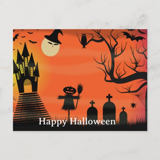 Scary Halloween Night Briefkaart (Voorkant)