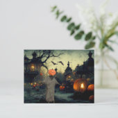 Scary Halloween Night Briefkaart (Staand voorkant)