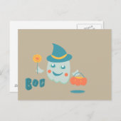 Scary Halloween Night with Ghosts Briefkaart (Voorkant / Achterkant)