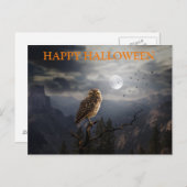 Scary Halloween Night with Owls Briefkaart (Voorkant / Achterkant)