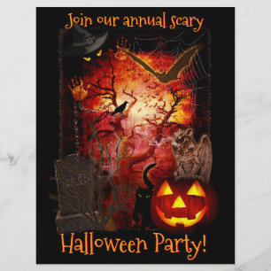 Scary Halloween Party Invitation Flyer