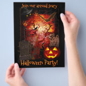 Scary Halloween Party Invitation Flyer (Hand)
