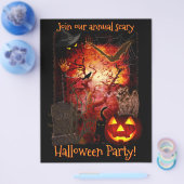 Scary Halloween Party Invitation Flyer (Enkel)