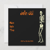 Scary Halloween Party Invitation Kaart (Achterkant)