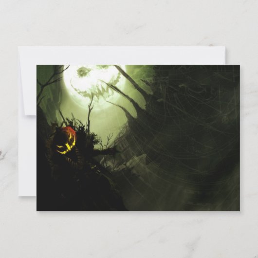 Scary Halloween Party Invitations Witch Kaart (Voorkant)