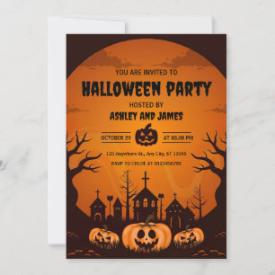 Scary Halloween Party Kaart