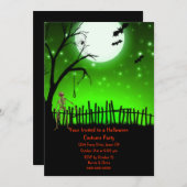 Scary Halloween Party Kaart (Voorkant / Achterkant)