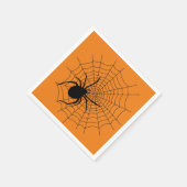 Scary Halloween Party Spider Web Oranje Black Servet (Hoek)