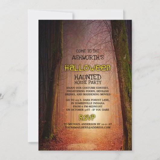 Scary Halloween Party | Zombie Brain Bugs Creepy Kaart (Achterkant)