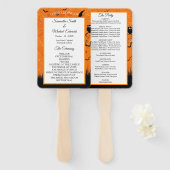 Scary Halloween Personaliseer Huwelijksprogramma Handwaaier (Voorkant en achterkant)