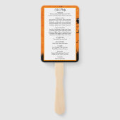 Scary Halloween Personaliseer Huwelijksprogramma Handwaaier (Achterkant)