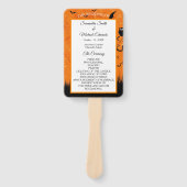 Scary Halloween Personaliseer Huwelijksprogramma Handwaaier (Voorkant)