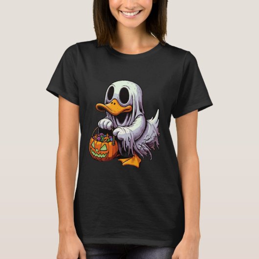Scary Halloween Platypus Ghost Spooky Candy Bag 1 T-shirt (Voorkant)
