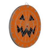 Scary Halloween pomkin head caring dartboard Dartbord (Voorkant Links)