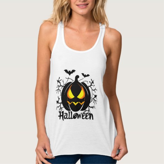 Scary Halloween pomkin Tanktop (Voorkant)